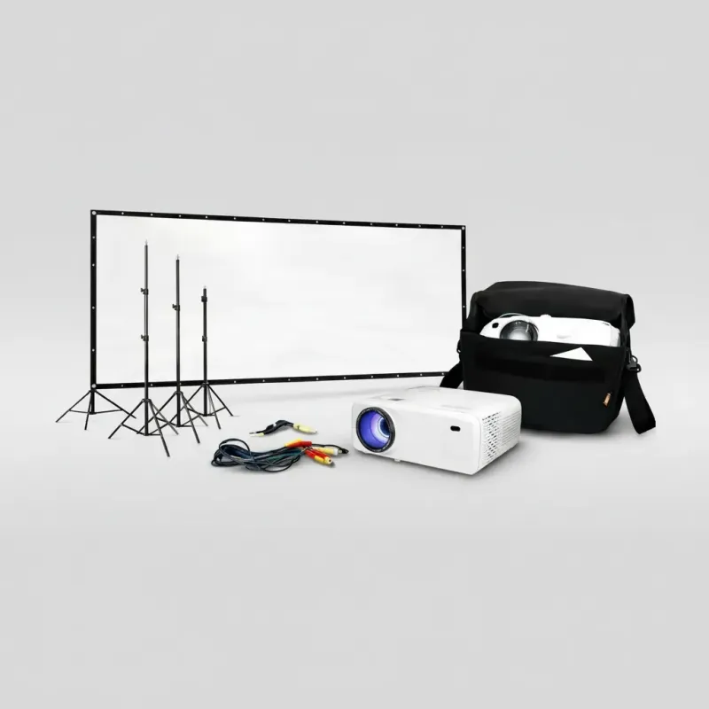 Kit Básico (Projetor Datashow + Telão Retrátil com Tripé)